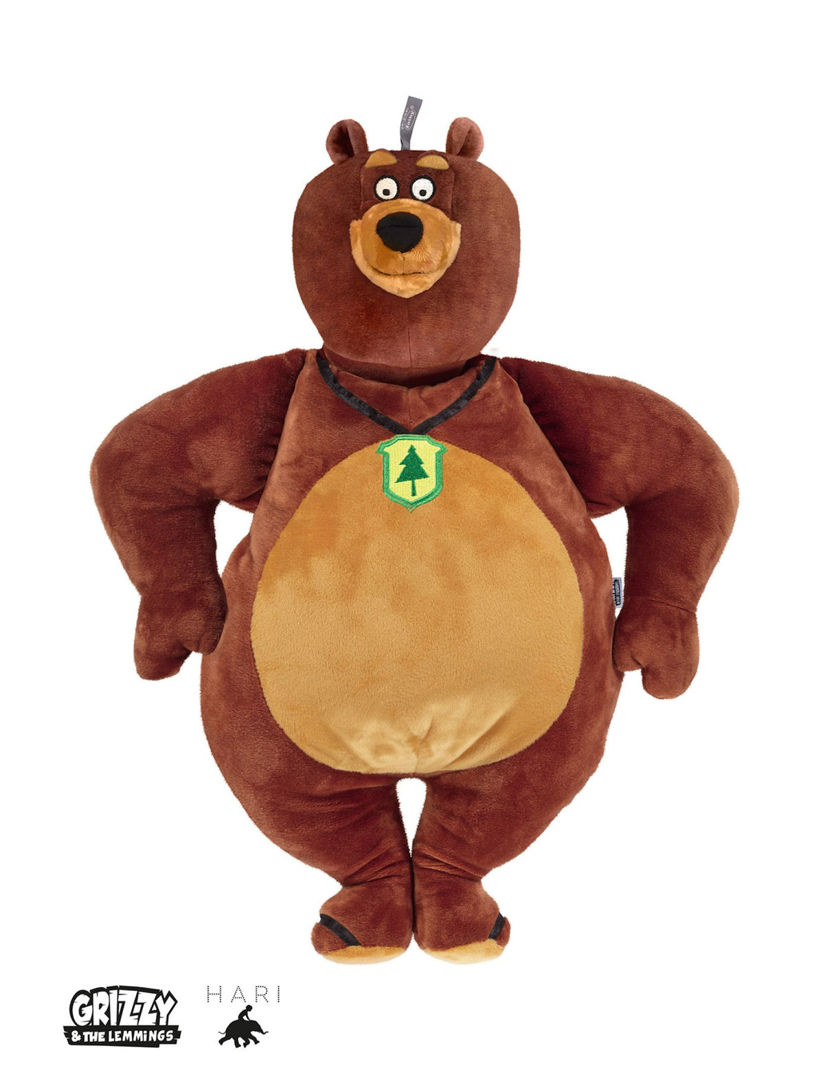 Fashy 0.8 Litre Cuddly Hot Water Bottle with Grizzy Cover - Product