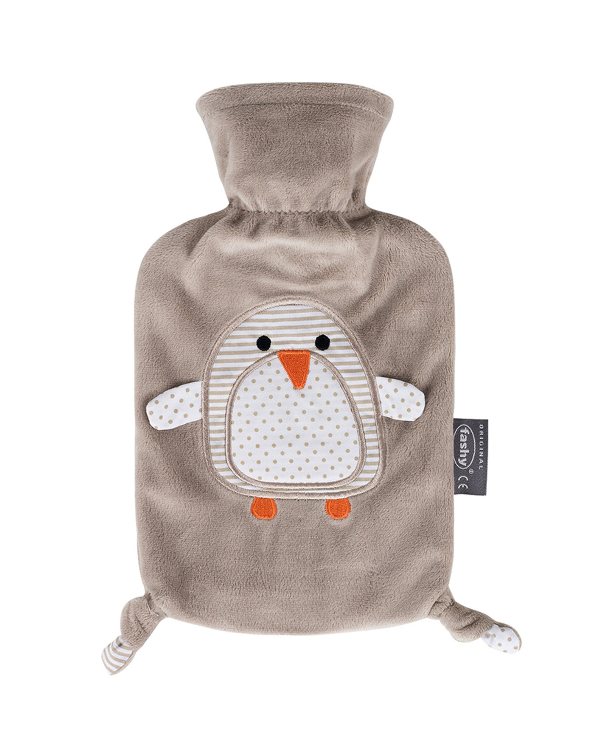 Fashy 0.8 Litre Hot Water Bottle with Pia Penguin Plush Cover