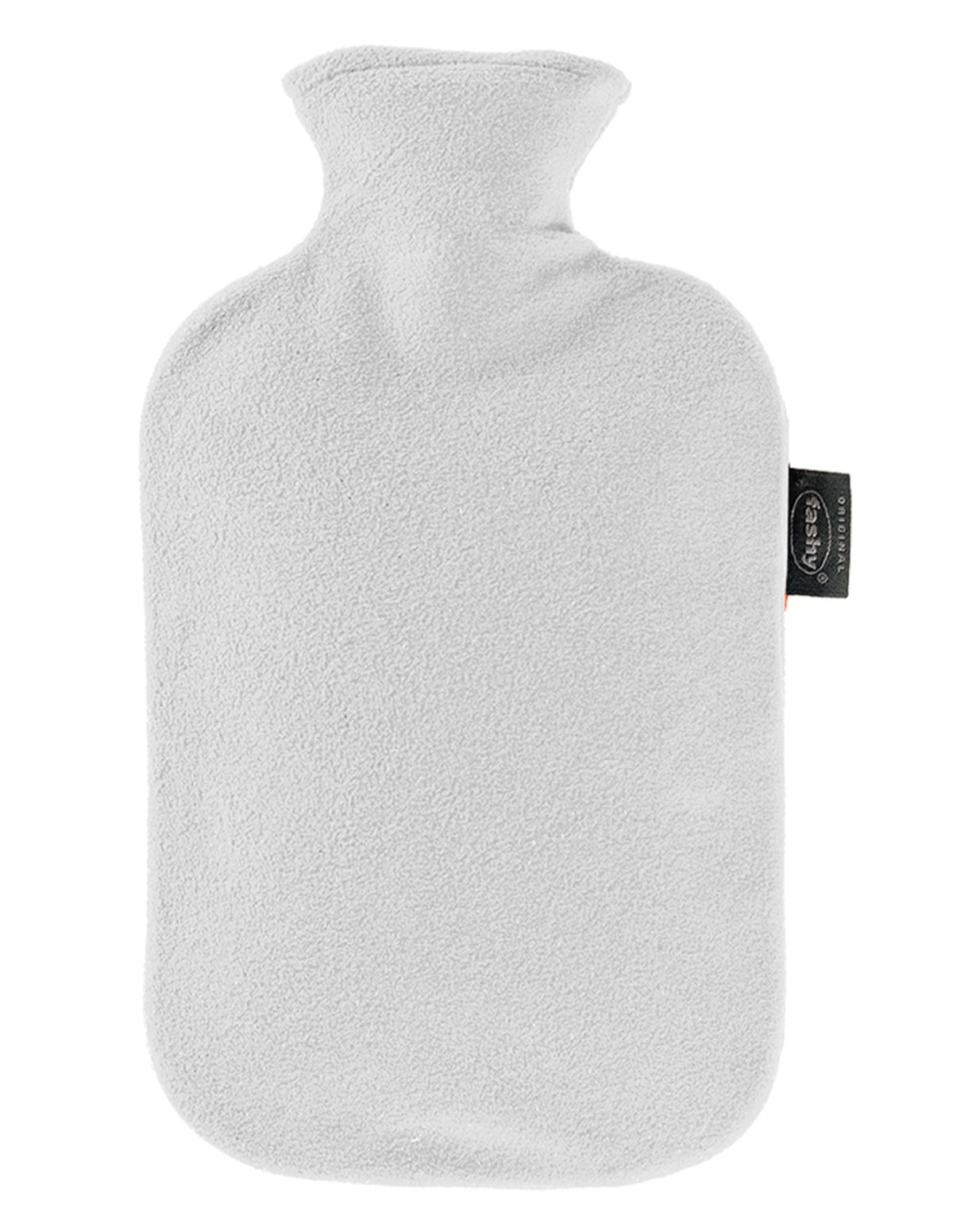 Fashy 2 Litre Hot Water Bottles with Fleece Cover - White