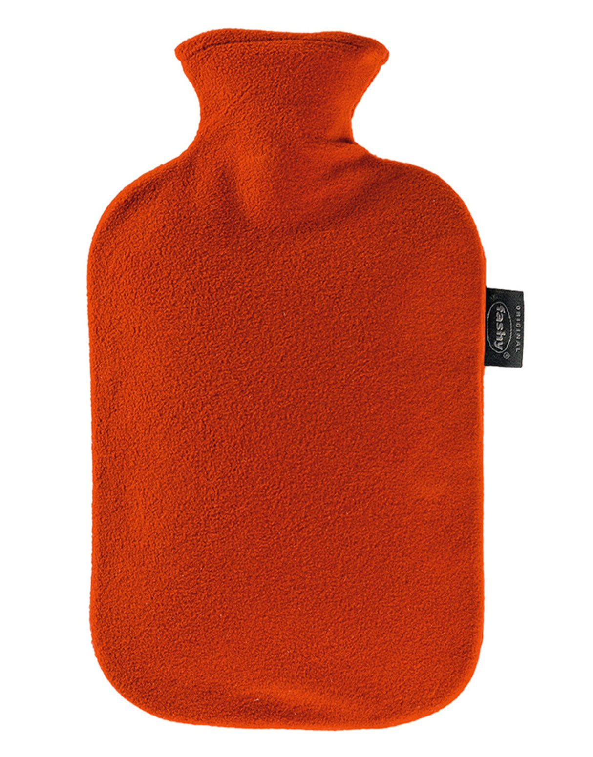 Fashy 2 Litre Hot Water Bottles with Fleece Cover - Orange