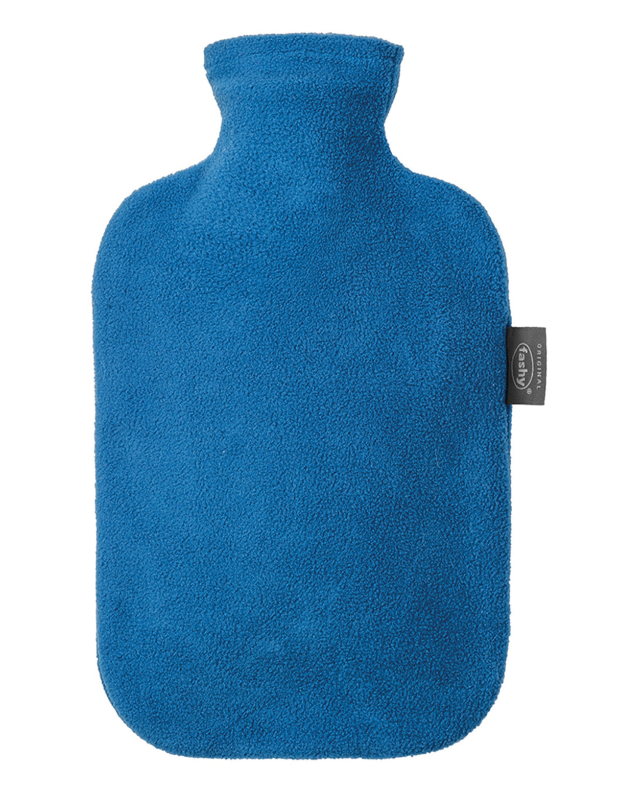Fashy 2 Litre Hot Water Bottles with Fleece Cover - Blue