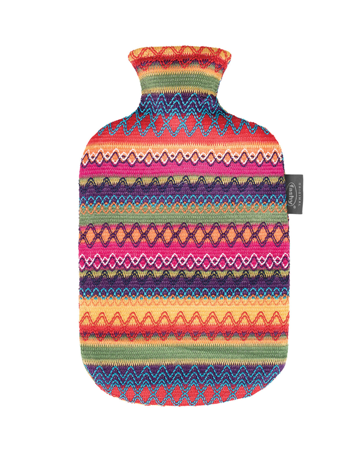 Fashy 2 Litre Hot Water Bottle with Knitted Cover