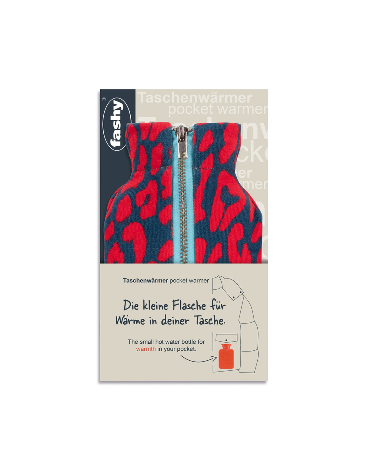 Fashy 0.3 Litre Pocket Warmer with Leopard Cover