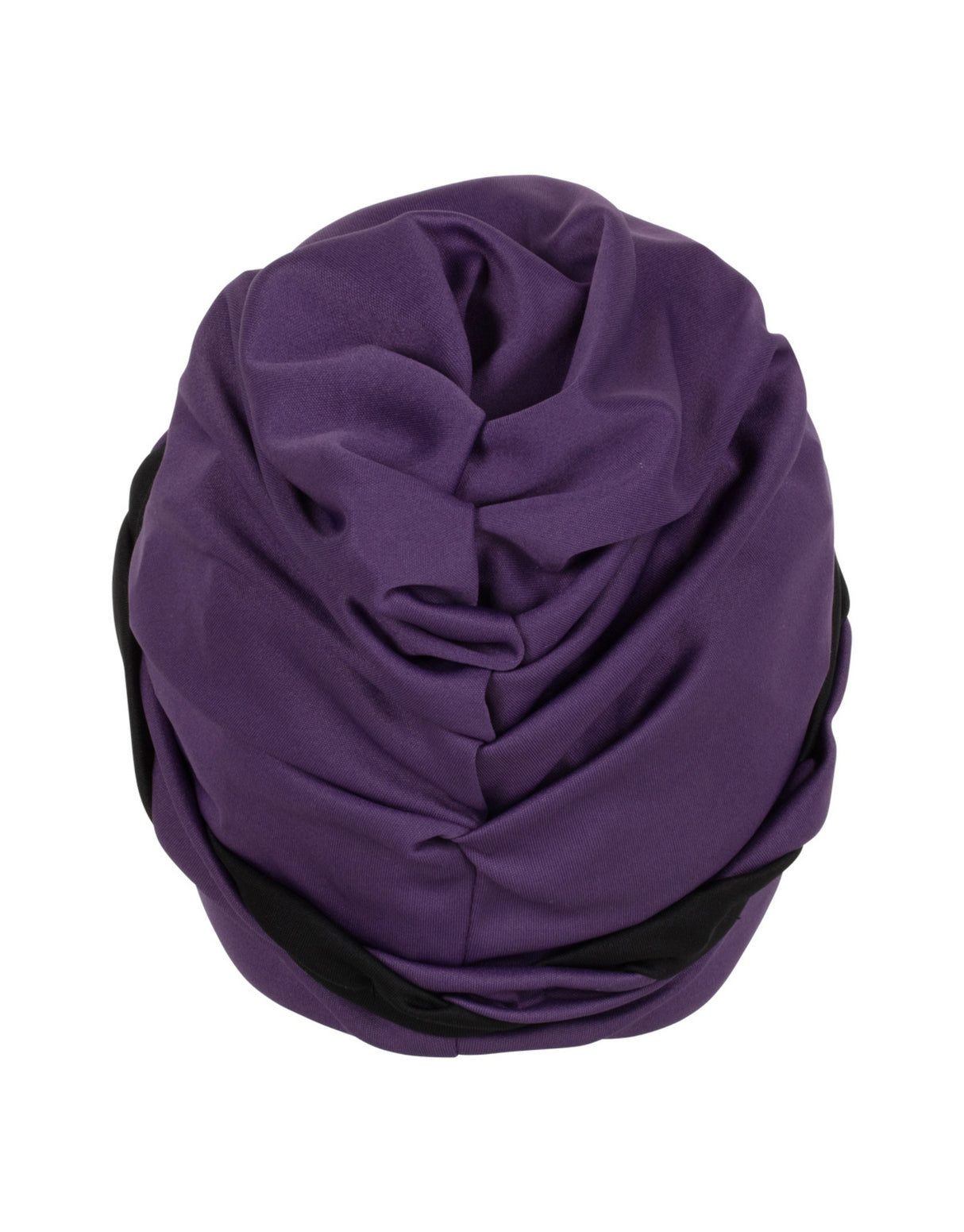 Fashy Braid Fabric Swim Cap - Purple/Black - Product Back