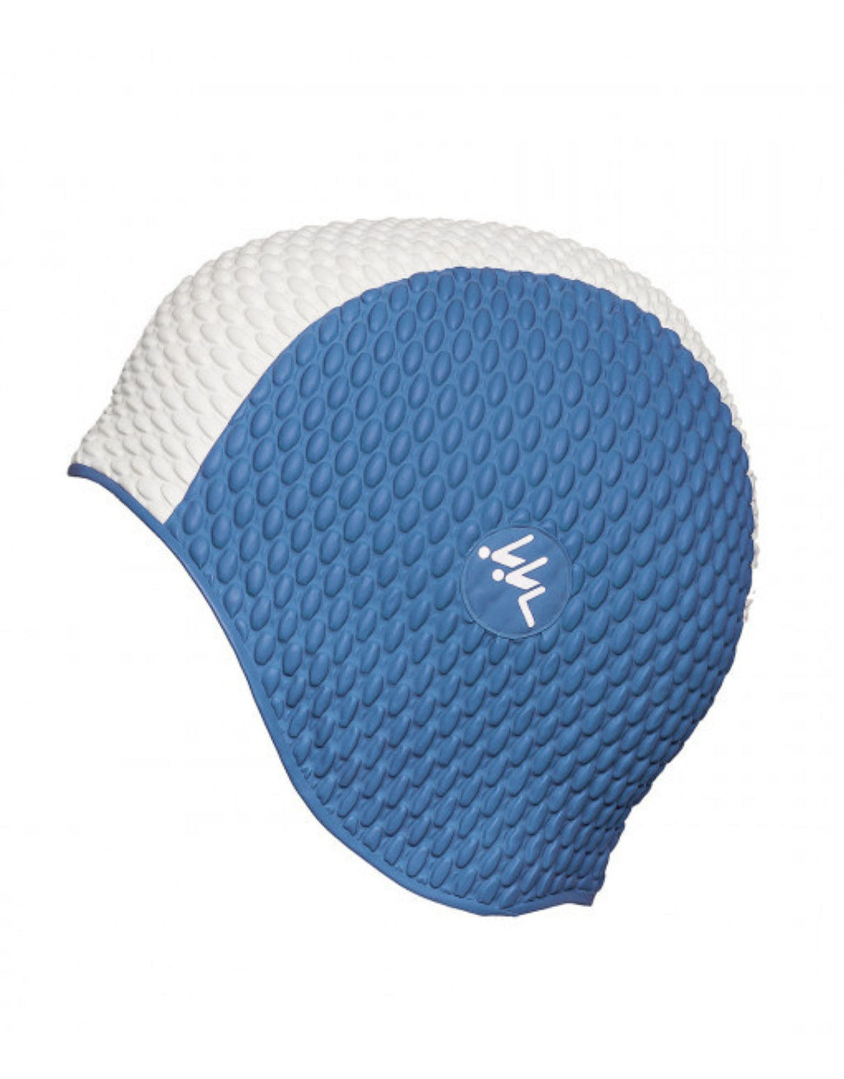 Fashy Two Tone Bubble Swim Cap - Blue/White