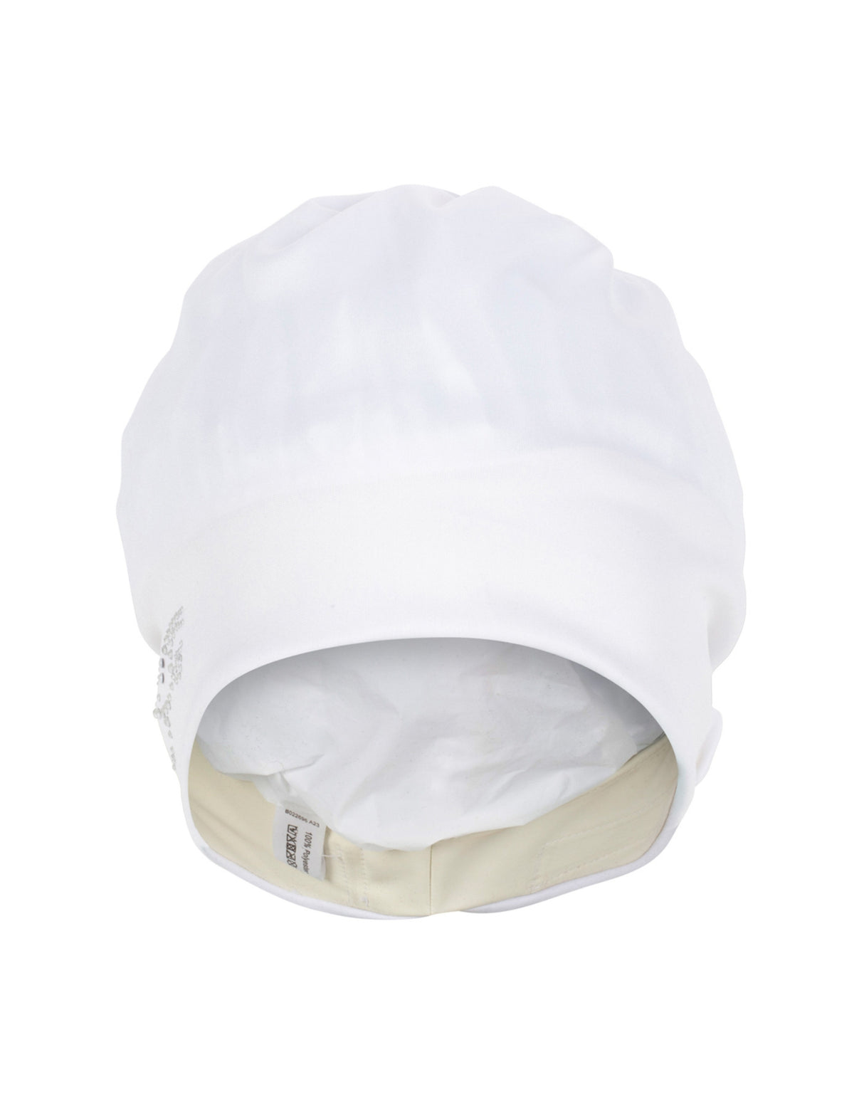 Fashy Applique Fabric Swim Cap - White - Product Front