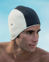 Fashy Two Tone Bubble Swim Cap - Black/White - Model