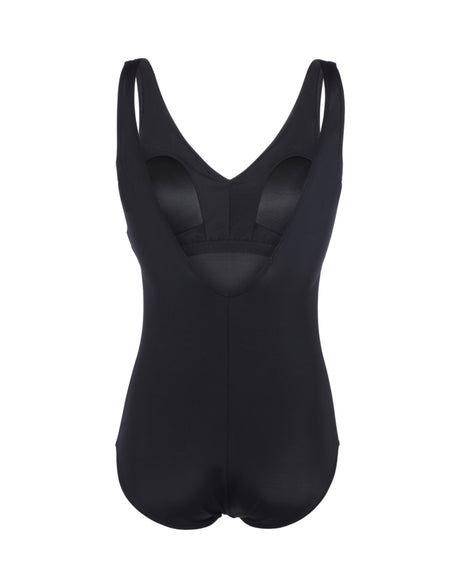 Fashy Classic V-Back Swimsuit - Black - Back