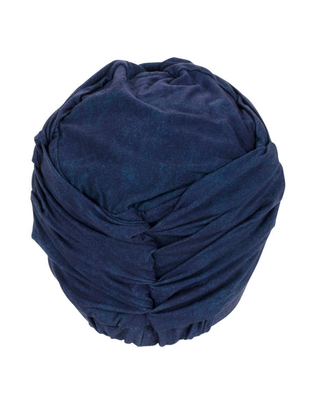 Fashy Pleated Soft Fabric Cap - Classic - Navy - Product Back