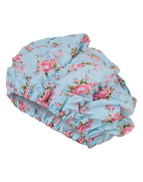 Fashy Floral Shower Cap - Set - Blue/Pink