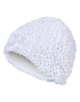 Fashy Frill Fabric Swim Cap - White