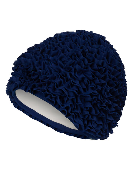 Fashy Frill Fabric Swim Cap - Navy