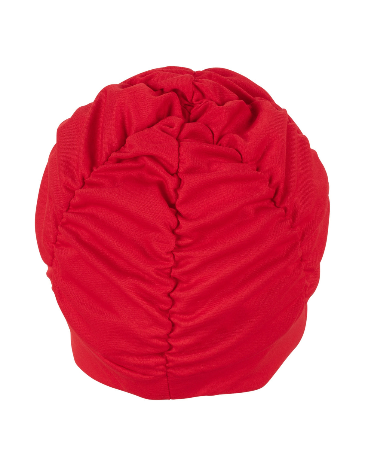 Fashy Pleated Fabric Swim Cap - Red - Product Back