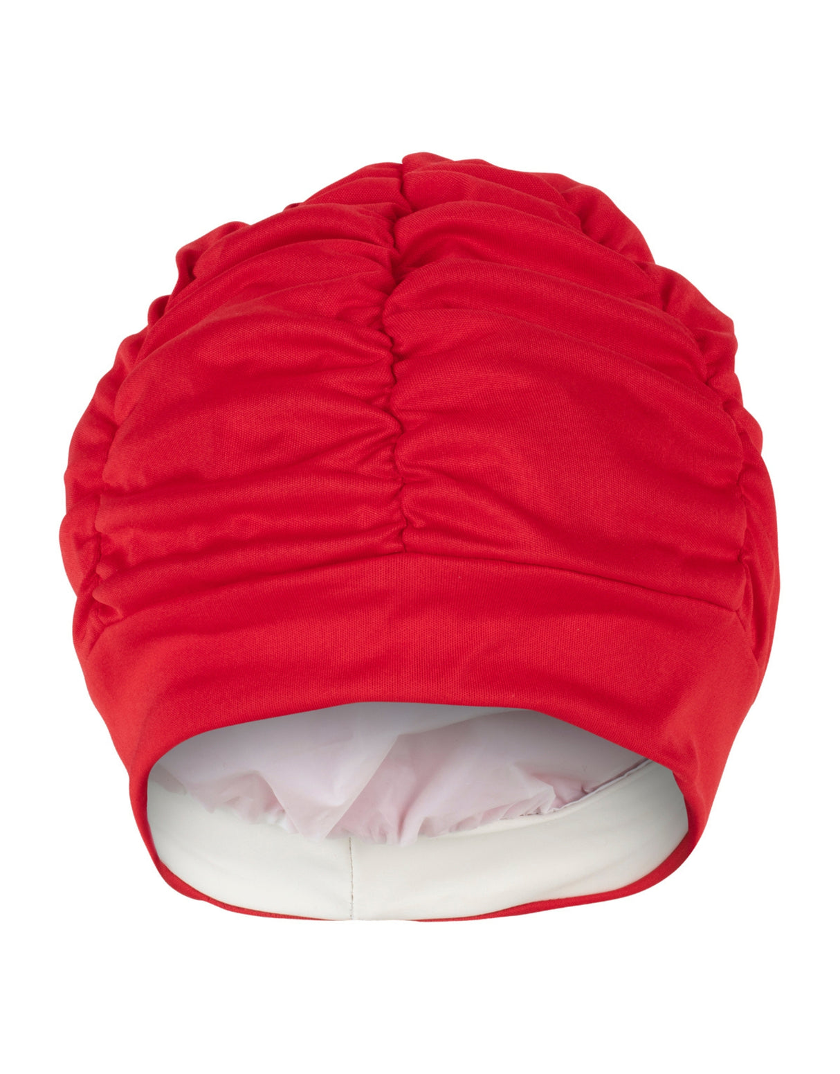 Fashy Pleated Fabric Swim Cap - Red - Product Front