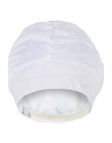 Fashy Pleated Fabric Swim Cap - White - Product Front