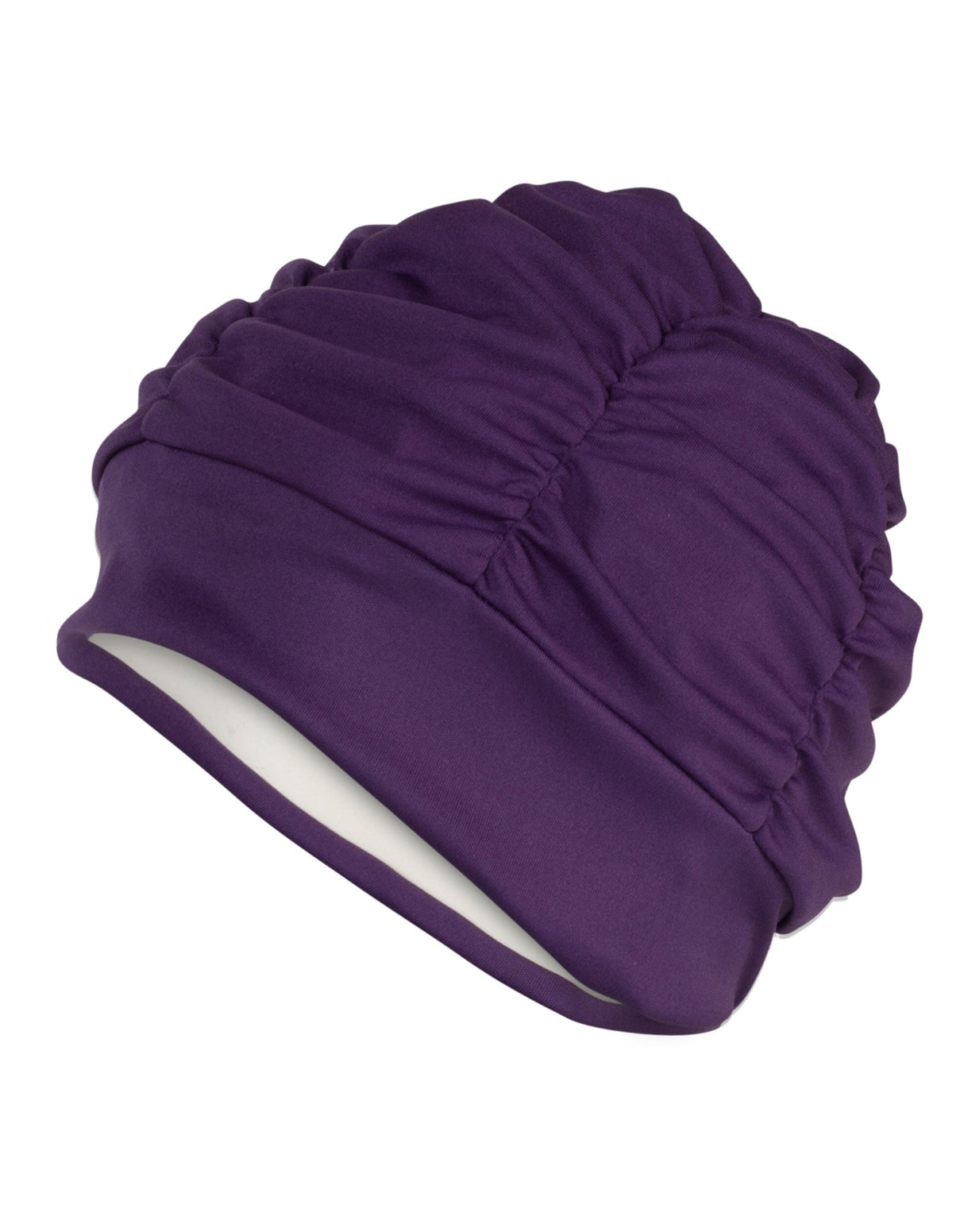 Fashy Pleated Fabric Swim Cap - Purple