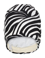 Fashy Zebra Stripe Fabric Swim Cap - Black/White