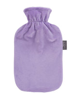 Fashy 2 Litre Hot Water Bottles with Fleece Cover - Lilac