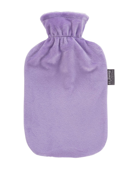 Fashy 2 Litre Hot Water Bottles with Fleece Cover - Lilac