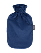 Fashy 2 Litre Hot Water Bottles with Fleece Cover - Navy
