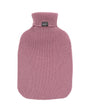 Fashy 2 Litre Hot Water Bottle with Knitted Turtleneck Cashmere Cover - Pink