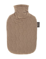 Fashy 2 Litre Hot Water Bottle with Quilted Cover - Taupe