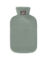 Fashy 2 Litre Hot Water Bottle with Knitted Turtleneck Cover - Green