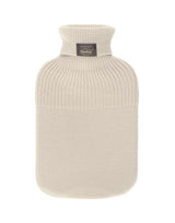 Fashy 2 Litre Hot Water Bottle with Knitted Turtleneck Cover - Beige