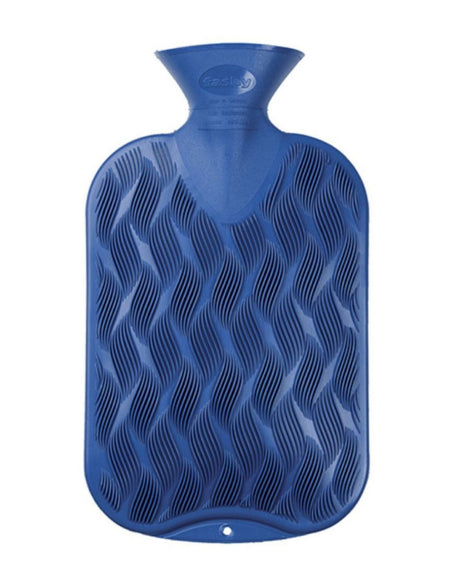 Fashy 2 Litre Wave Hot Water Bottle - Blue