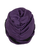 Fashy Braid Fabric Swim Cap - Purple/Black - Product Back
